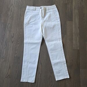 Chico's Crisp White Straight Leg Jeans